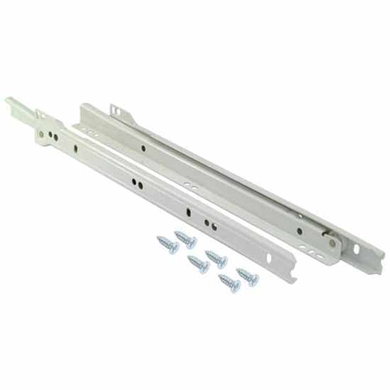 2 Pairs of Metal Drawer Runners SELF Closing Bottom FIX Cream 500MM 2 Pairs of Metal Drawer Runners SELF Closing Bottom FIX Cream 500MM